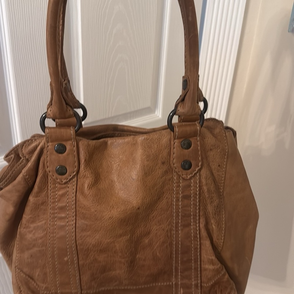 Frye Tan Leather Shoulder Bag - Picture 2 of 6